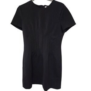 DIANE‎ VON FURSTENBERG Black Short Sleeve Sheath Dress Business Casual Size M